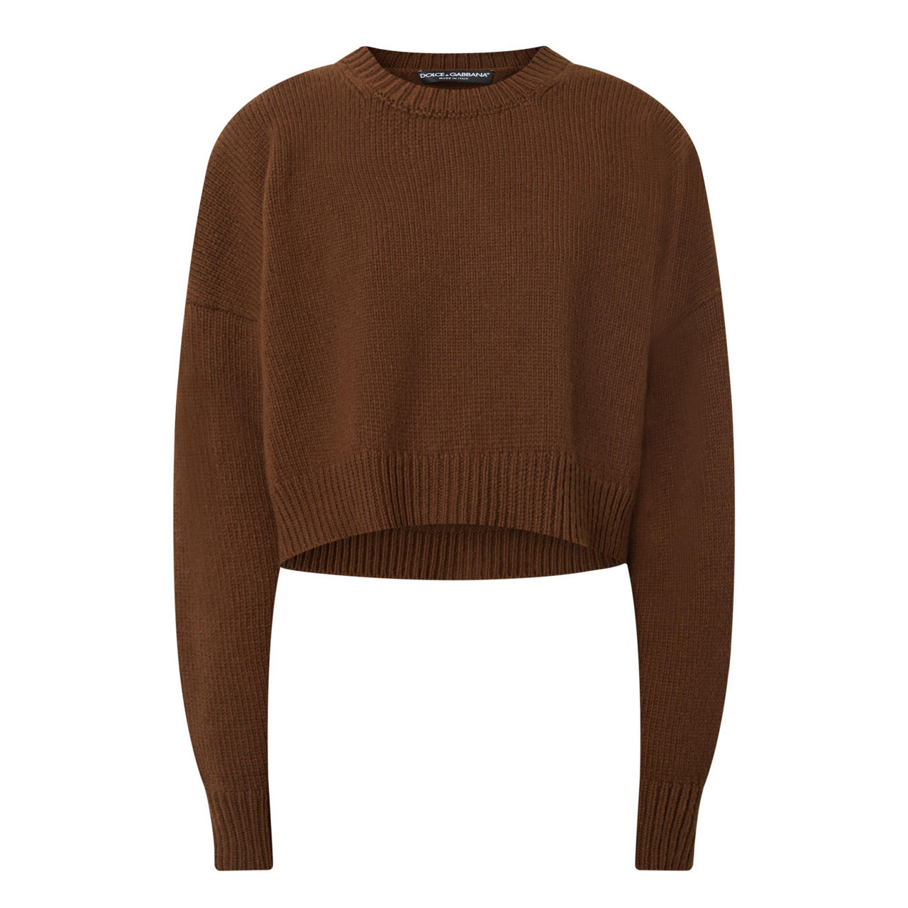 DOLCE & GABBANA Long-Sleeve Wool-Cashmere Knitted Sweater