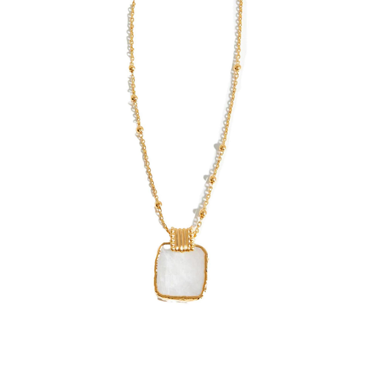 Rainbow moonstone gold clearance lena charm necklace