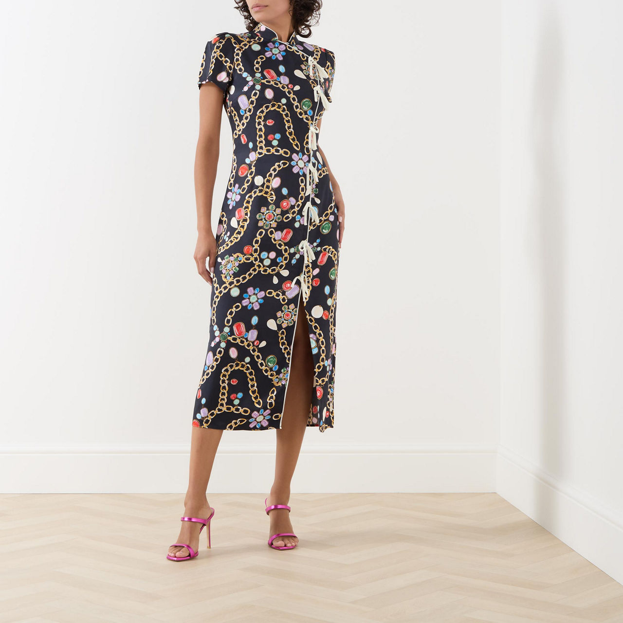 Leia Chain Wrap Dress