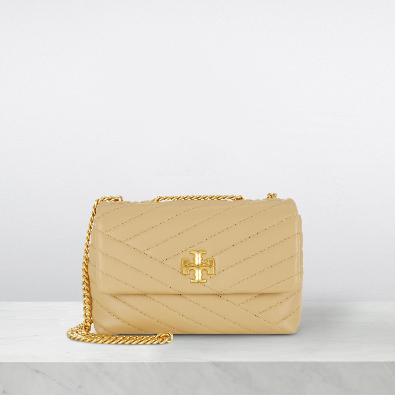 Kira chevron quilted leather shoulder bag sale