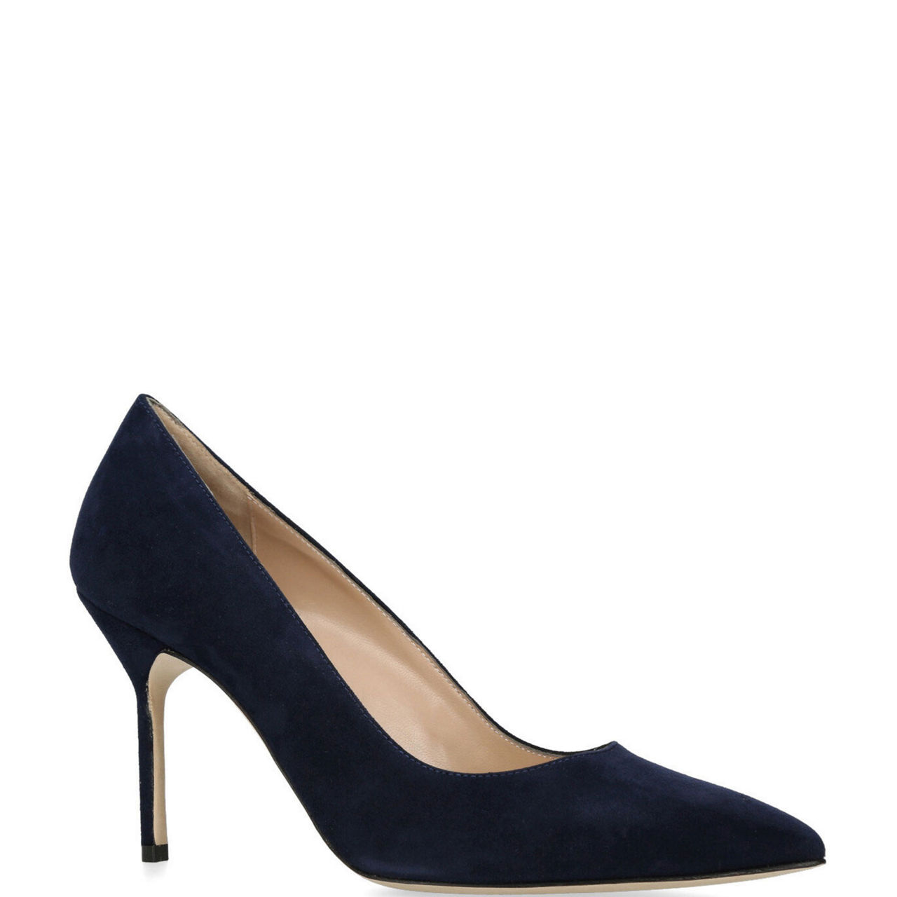 Navy blue store manolo blahnik shoes