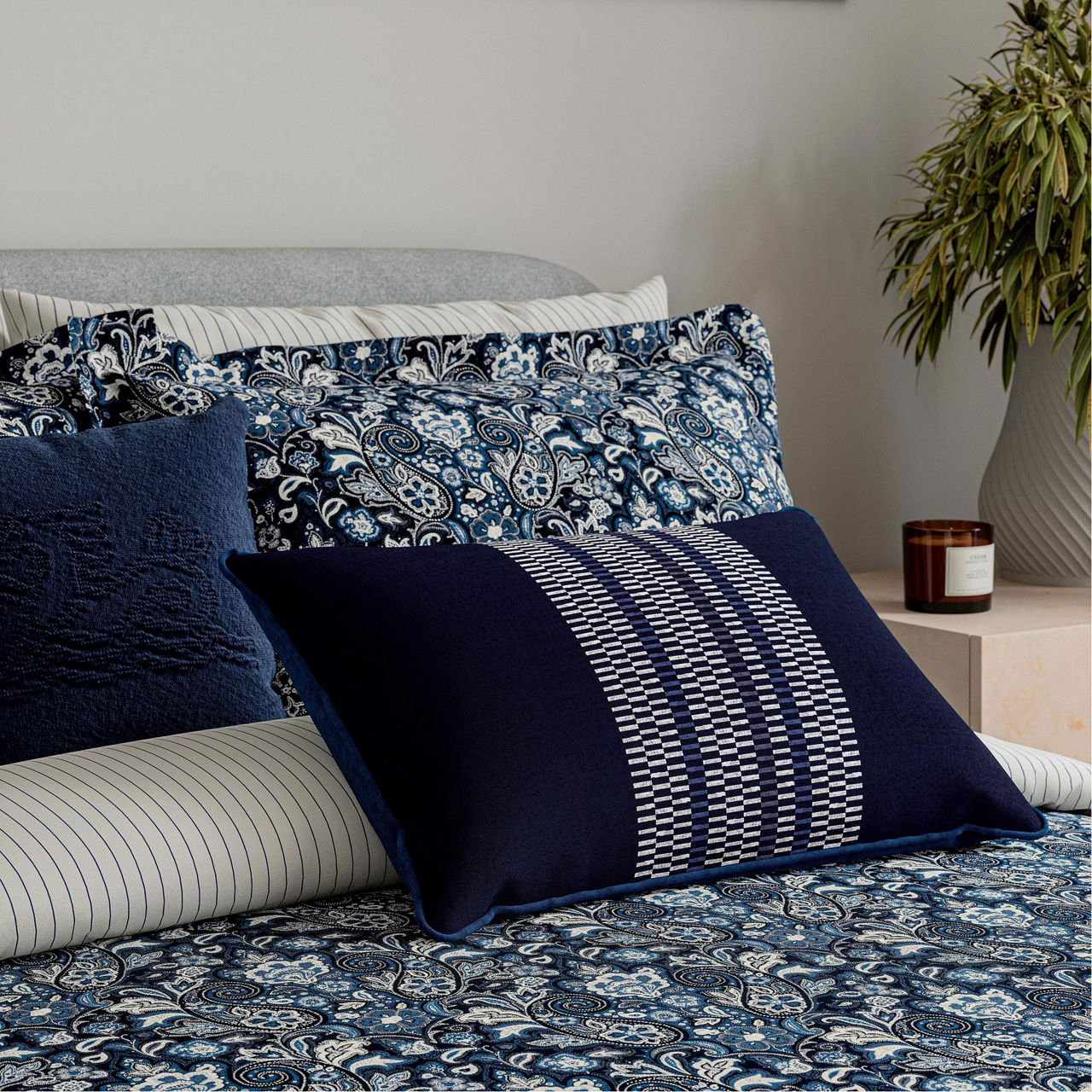 Yara Duvet Set Navy