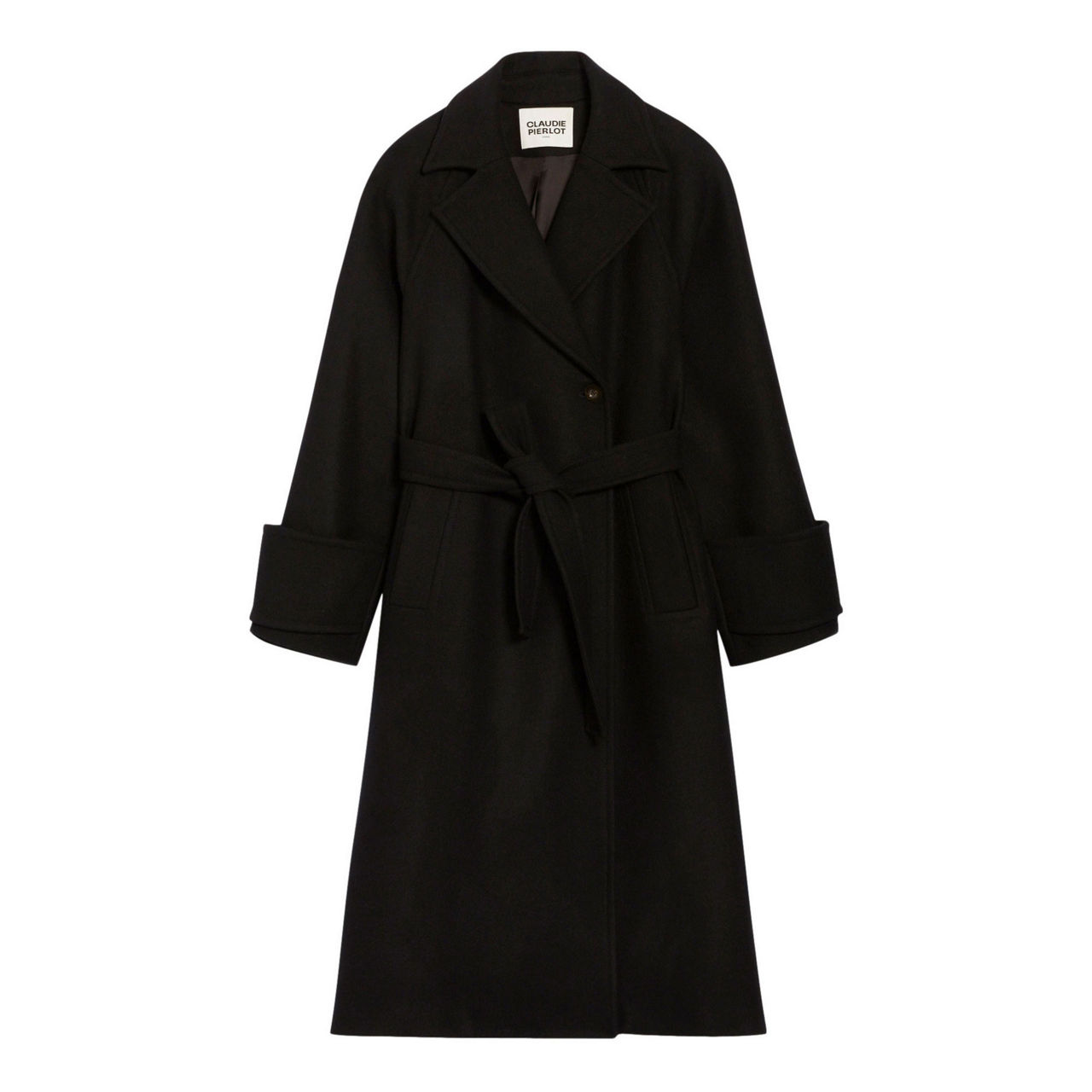 CLAUDIE PIERLOT Gama Belted Wool Blend Coat