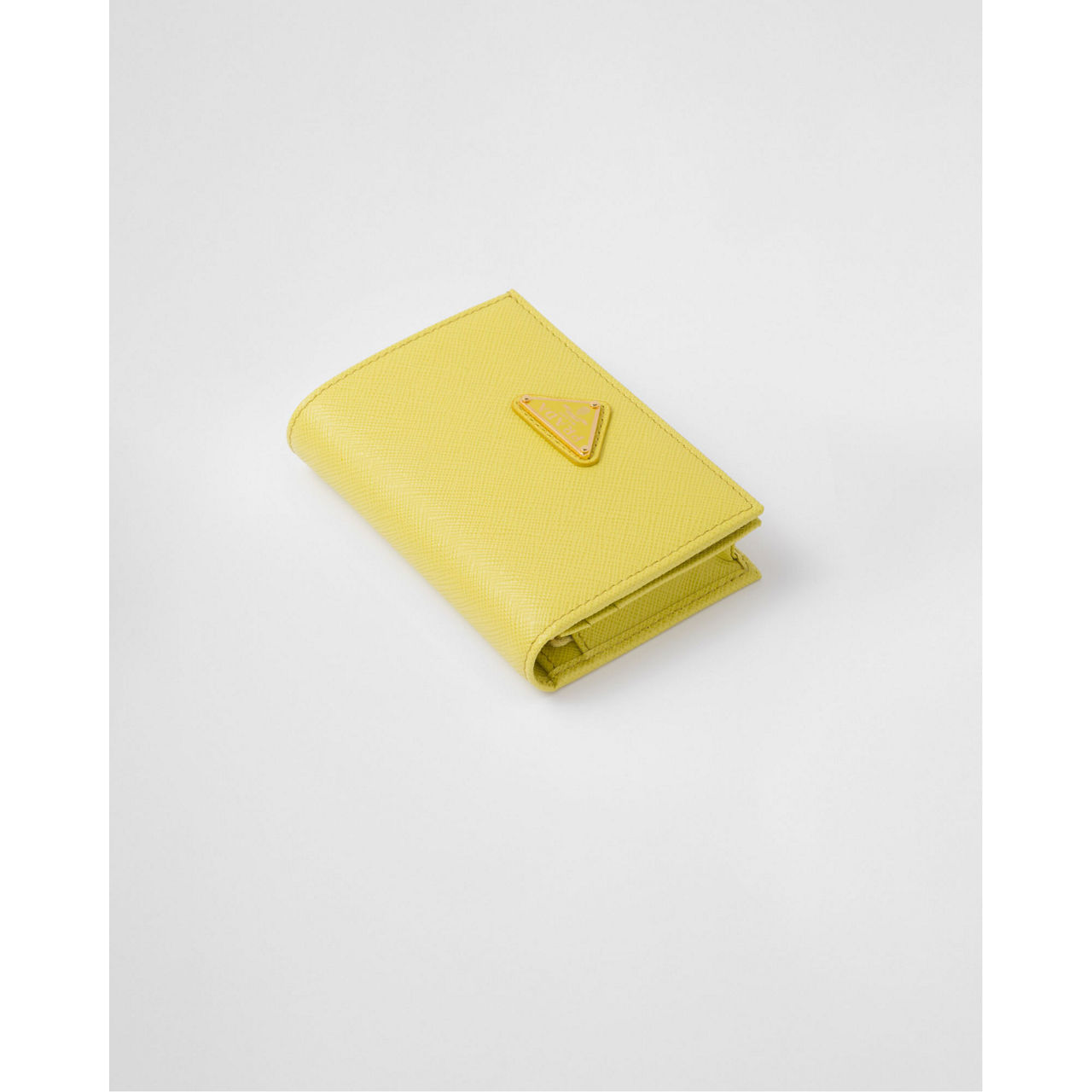 Sunny Yellow Small Saffiano And Smooth Leather Wallet PRADA, 47% OFF