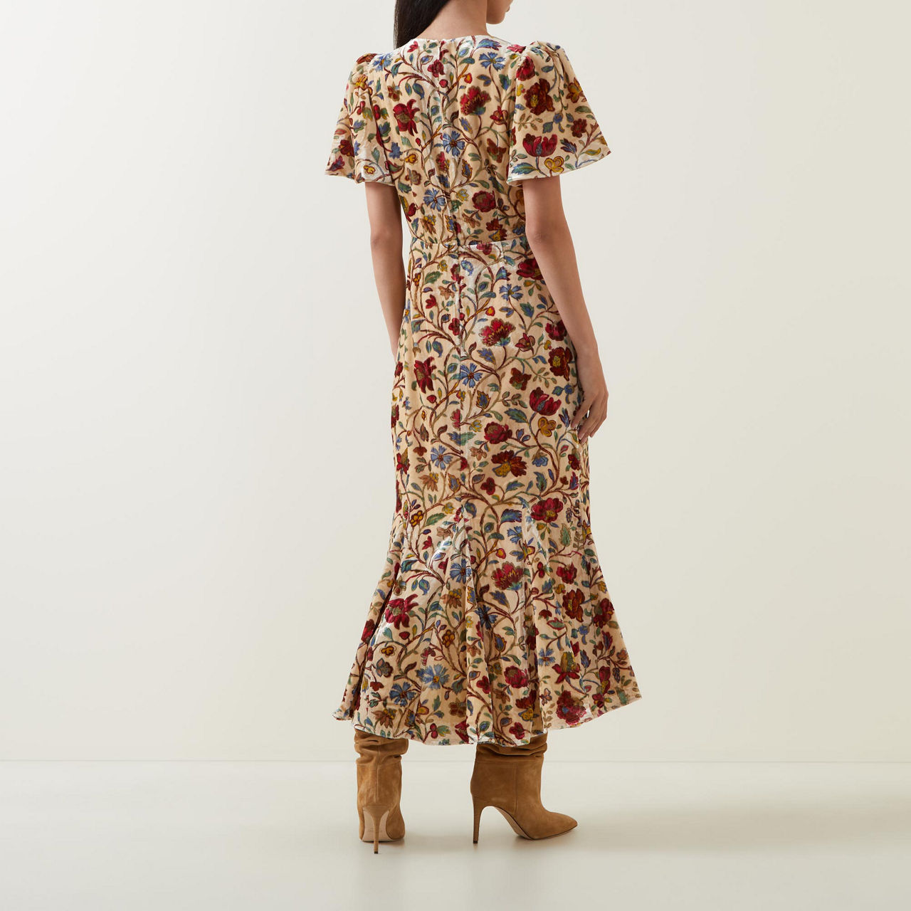 RHODE Arabella Floral Flared Dress