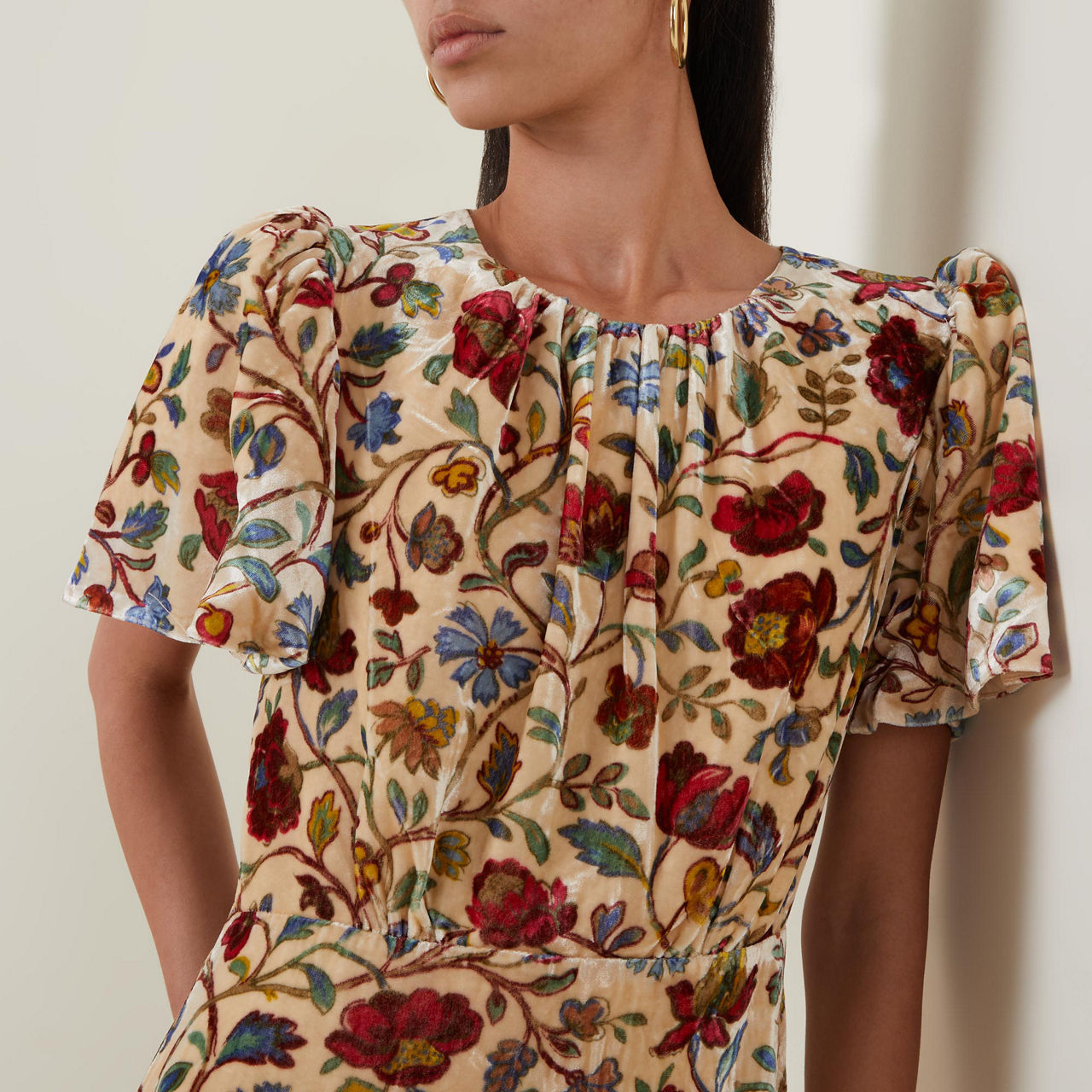 RHODE Arabella Floral Flared Dress