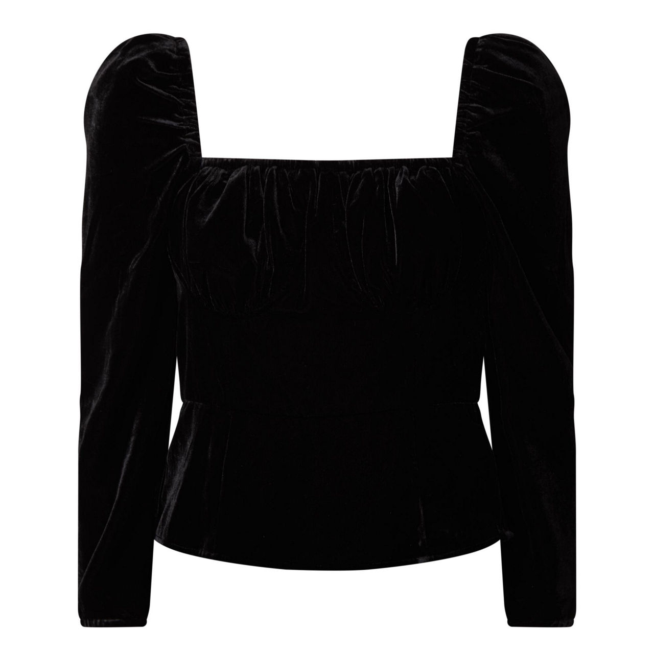 RHODE Ayla Long-Sleeved Velvet Top