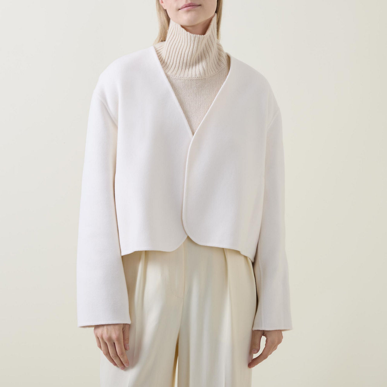 Theory rounded double face wool & cashmere coat clearance