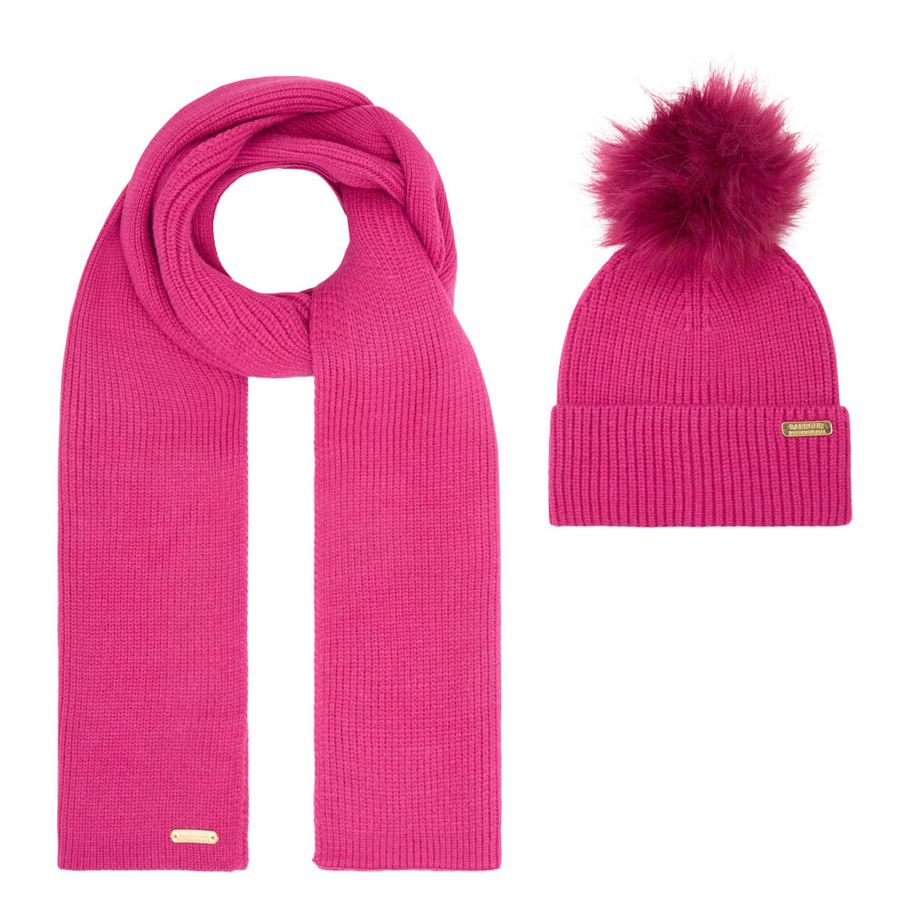 Fuchsia Beanie Hat offers and Scarf