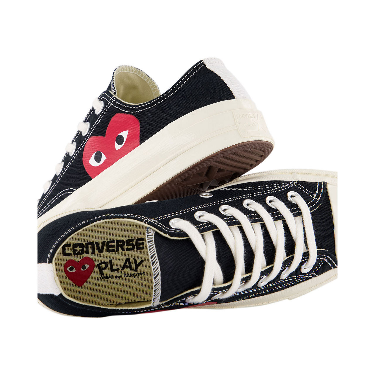 COMME DES GARCON CDG Play 70s Lo Trainers BLACK