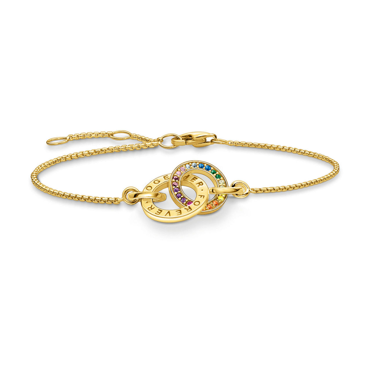 THOMAS SABO Together Forever Embellished Gold Plated Bracelet