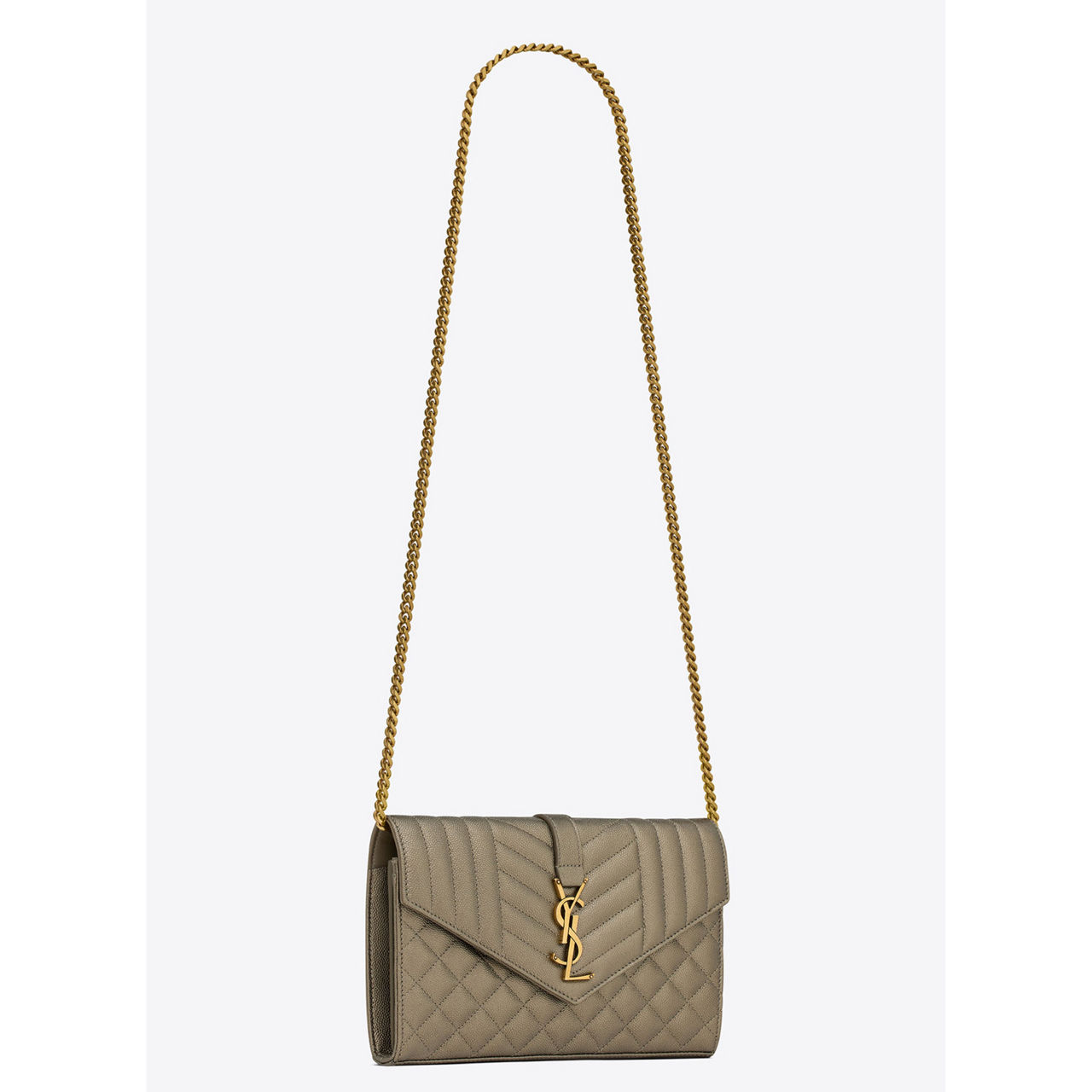 Monogram chain wallet in mix matelassé grain de poudre embossed leather hotsell