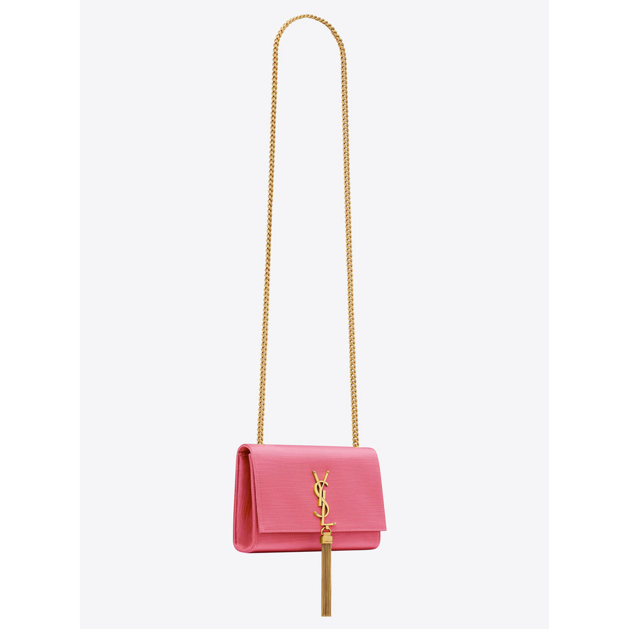 SAINT LAURENT Kate Small Tassel Satin Shoulder Bag