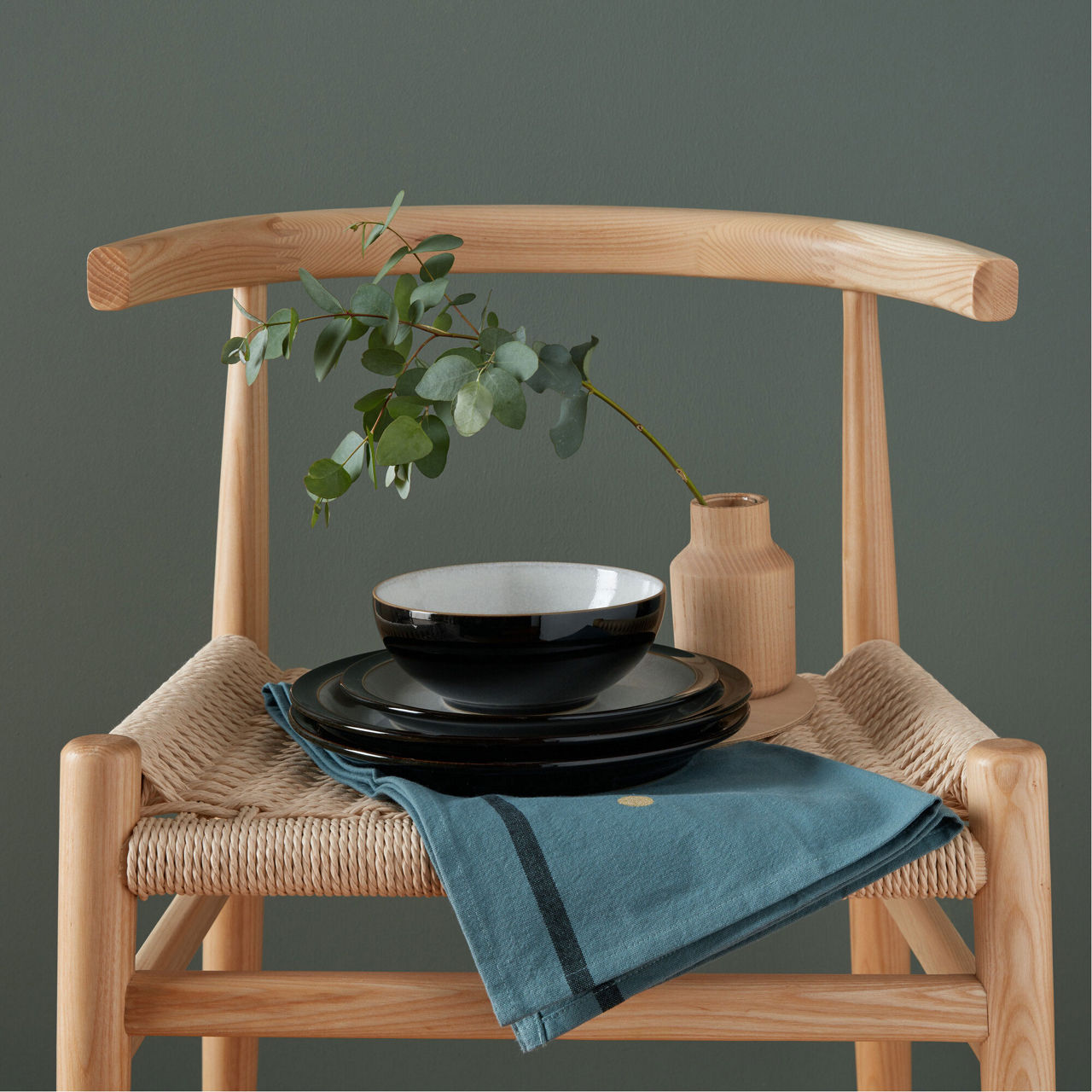 Elements Black 12Piece Tableware Set