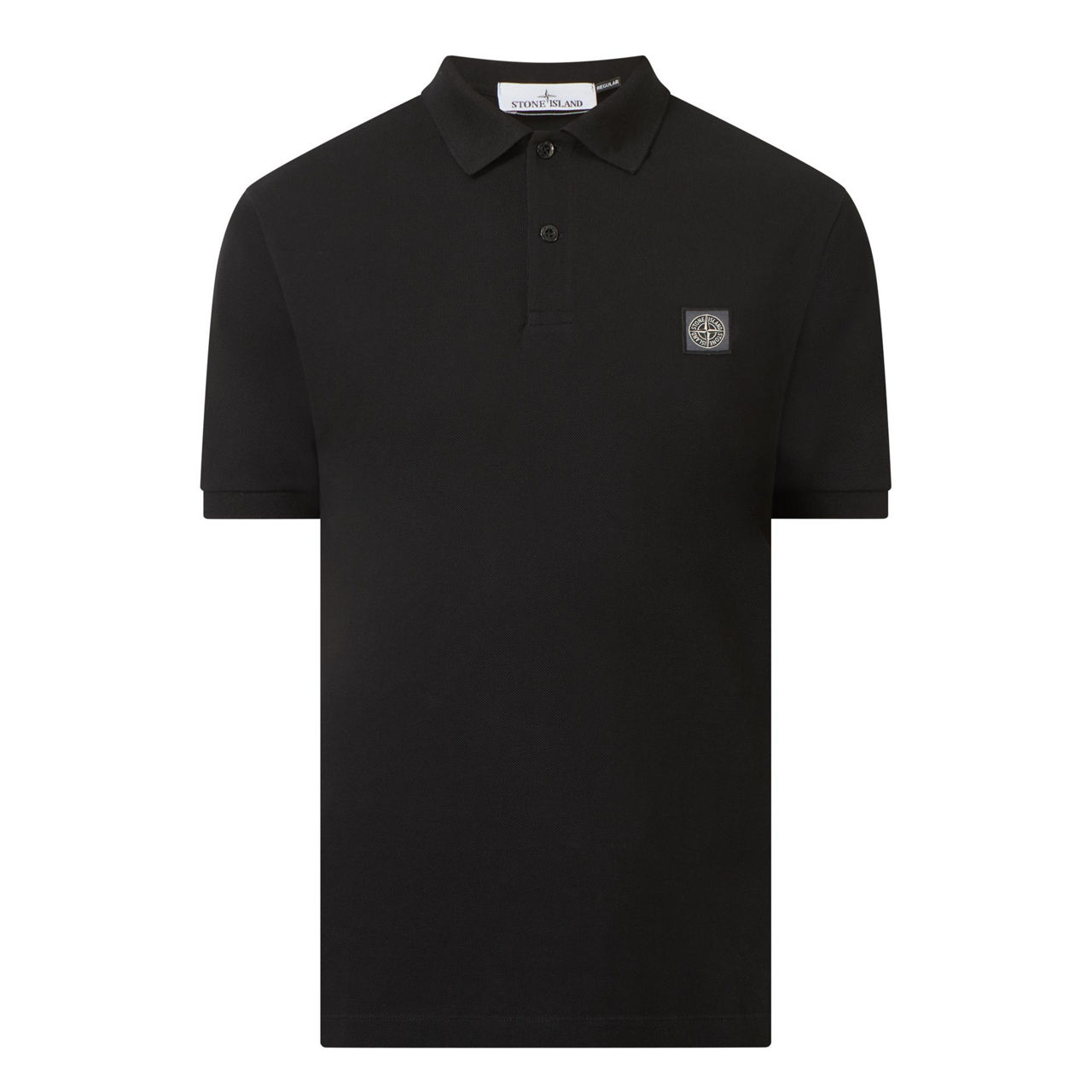 Stone island tipped badge logo polo shirt deals