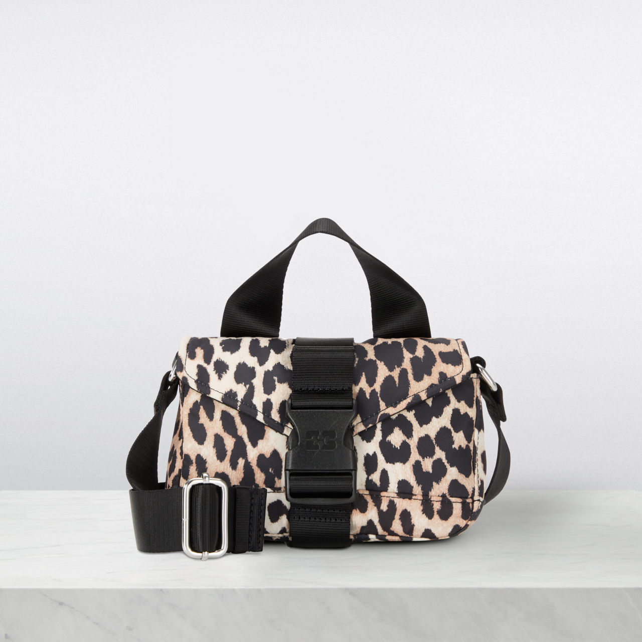 GANNI Tech Leopard Mini Satchel