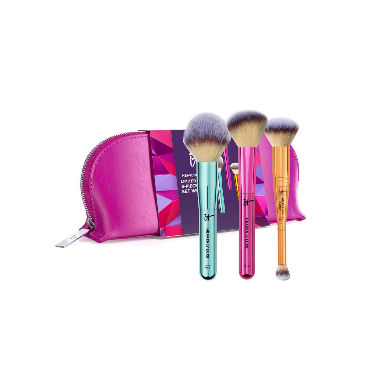 IT COSMETICS Heavenly Luxe Limited Edition 3 Piece Makeup Brush Set