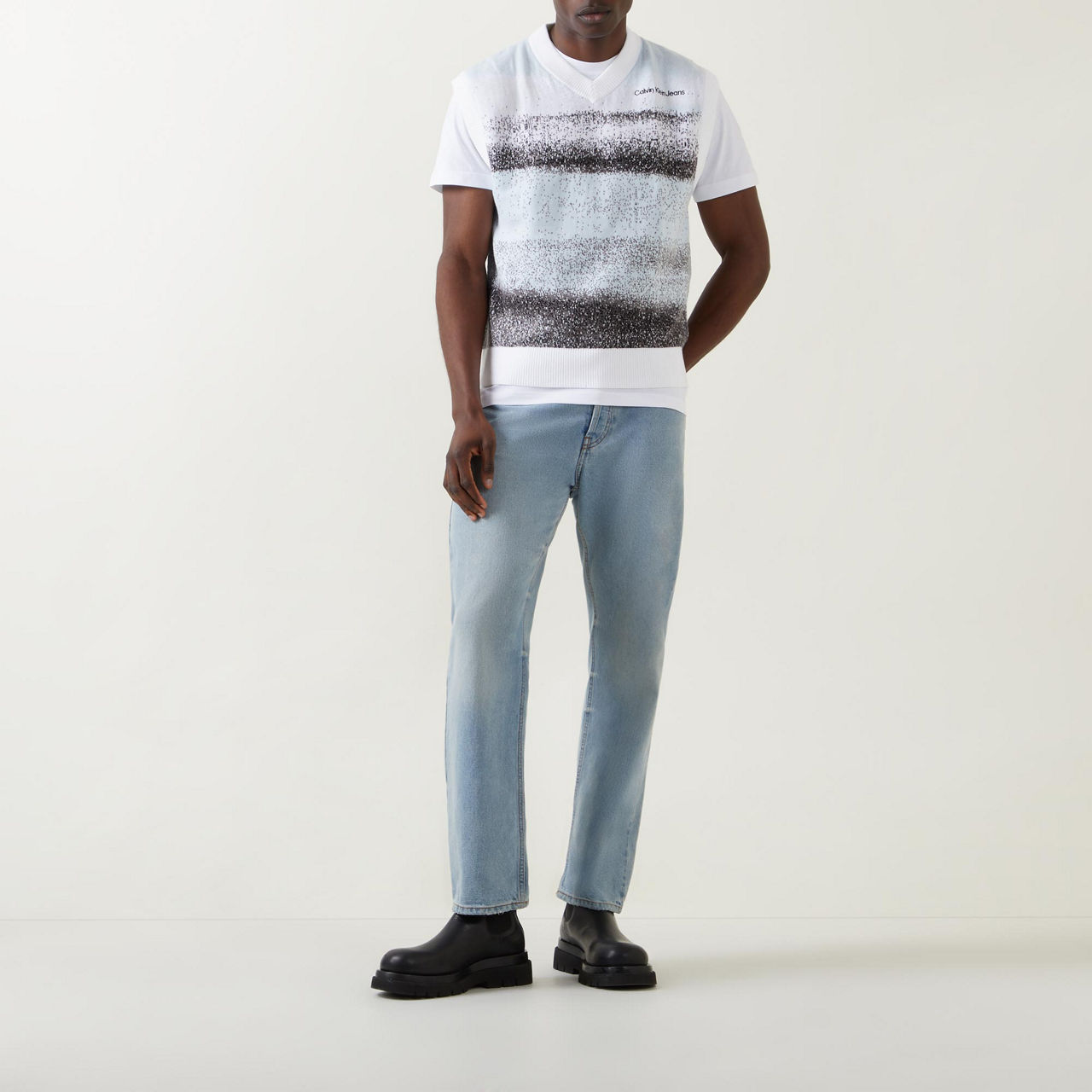 Spray Jacquard Knitted Vest