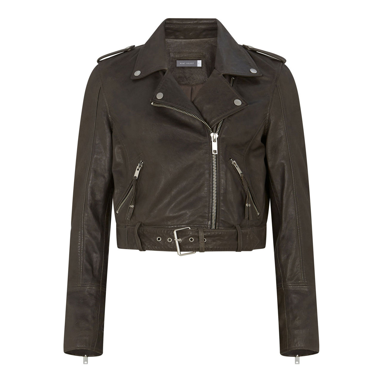 Mint velvet clearance leather biker jacket