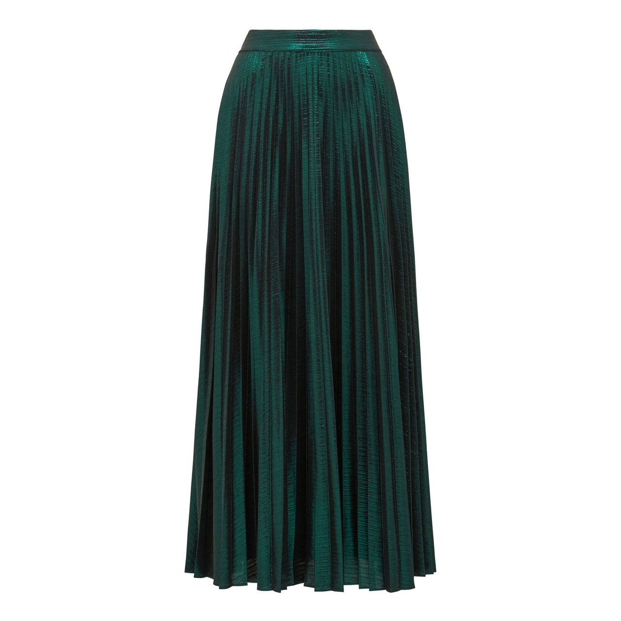 Metallic pleated clearance skirt elastic waist