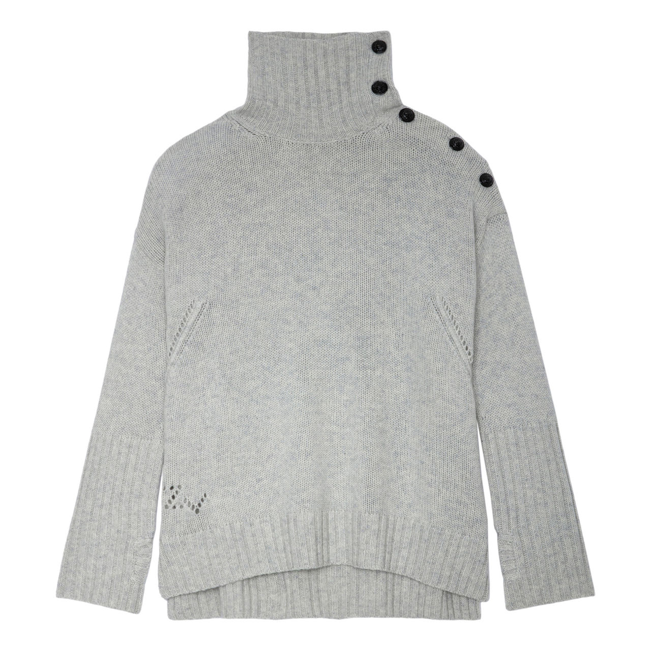 Mock turtleneck cashmere outlet sweater