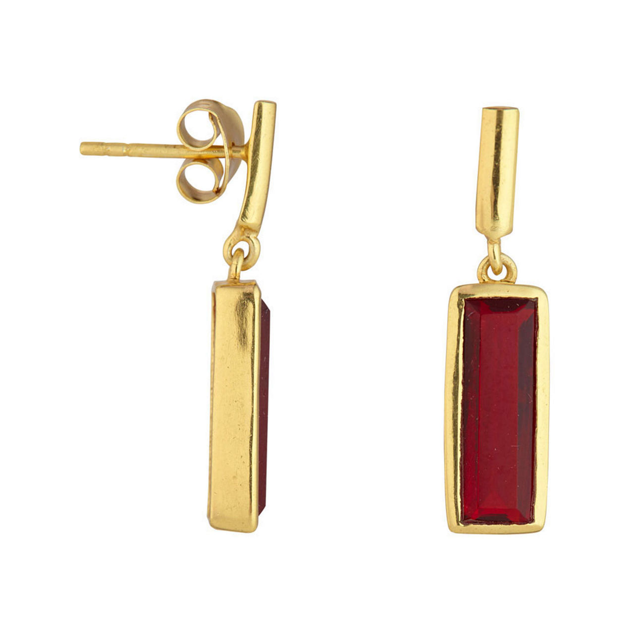 Manhattan Garnet Drop Earrings