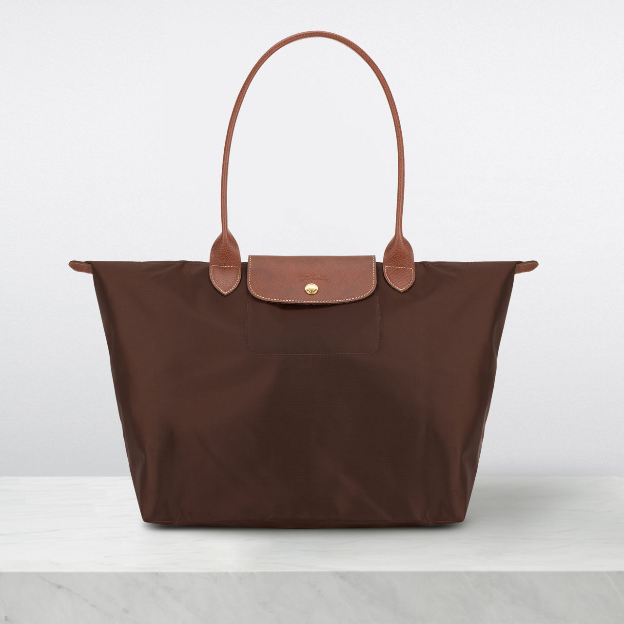 LONGCHAMP The Sustainable Edit Le Pliage Original Large Tote Bag Dark Brown