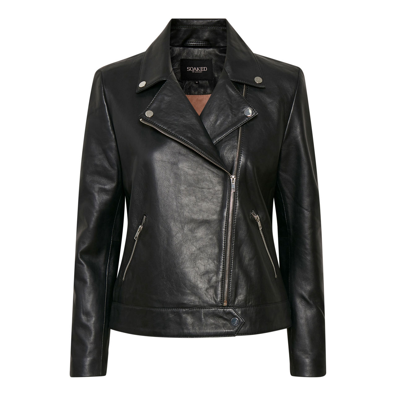 SOAKED IN LUXURY ONLINE EXCLUSIVE Maeve Leather Jacket Black