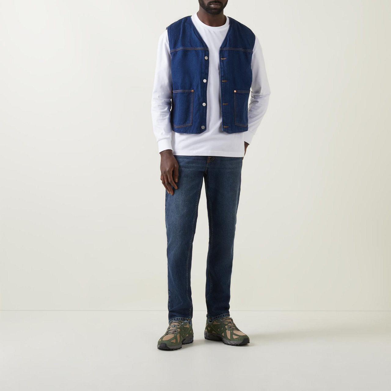 Denim gilet store mens