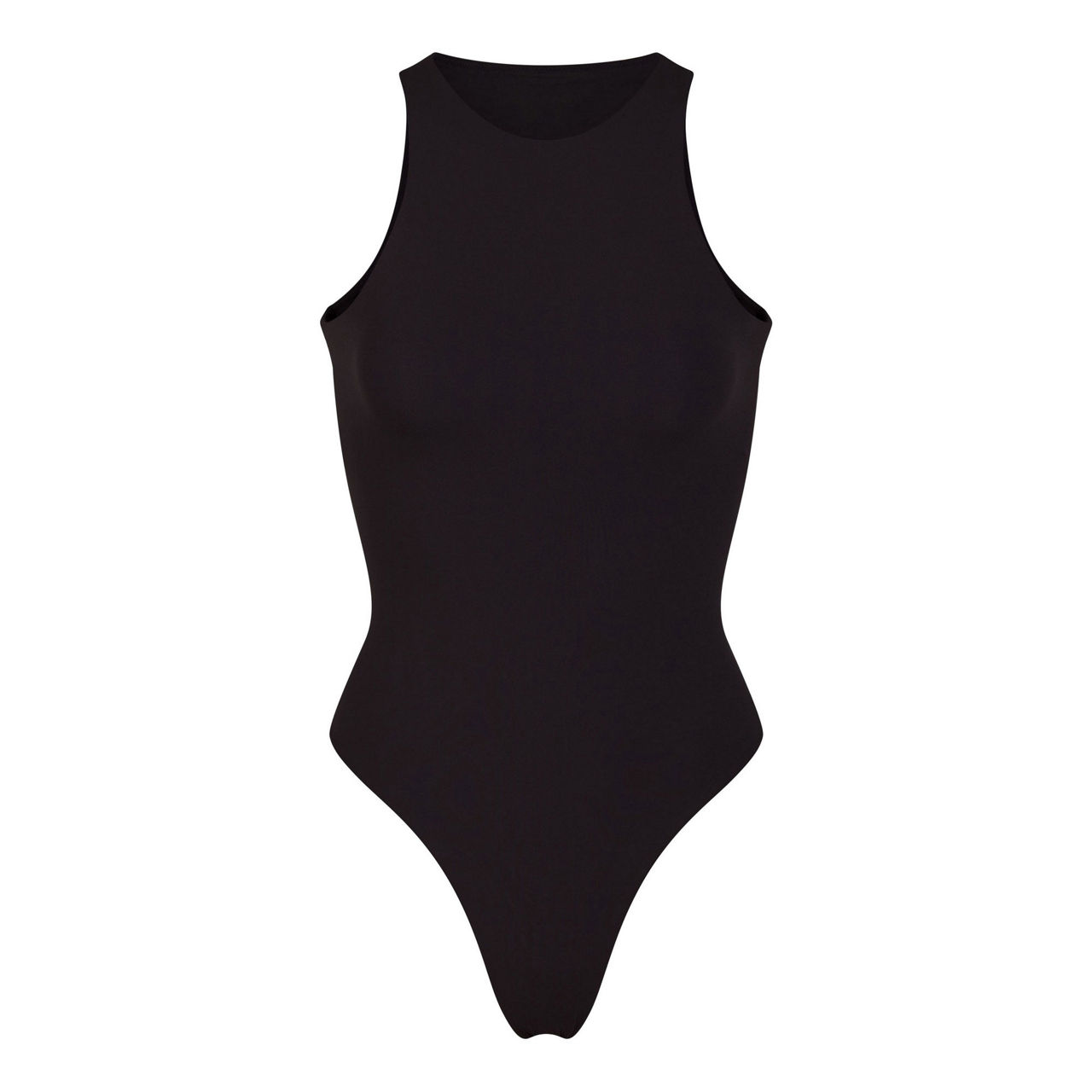 SKIMS Fits Everybody Square Neck Sleeveless Bodysuit - Onyx