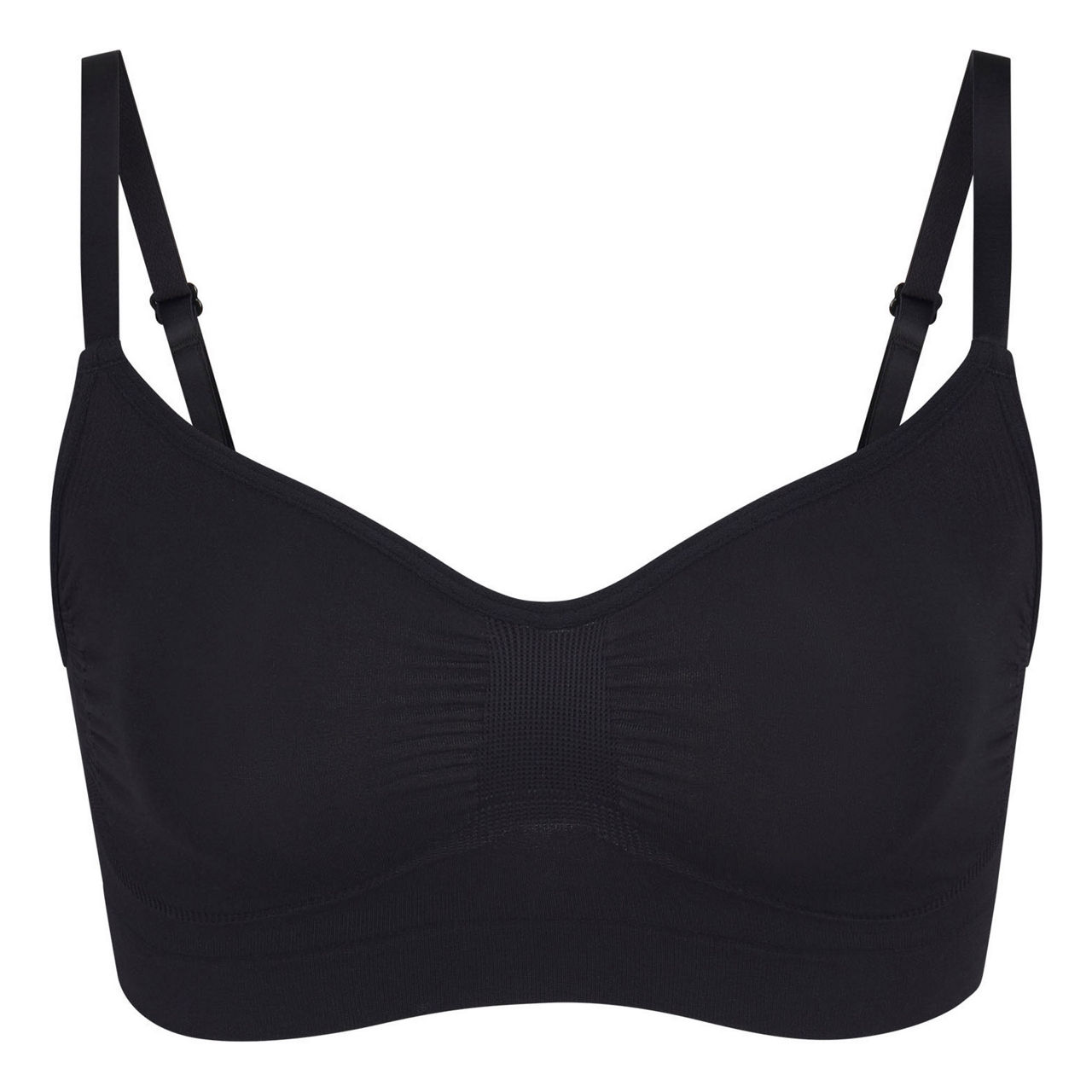 SKIMS Fits Everybody Crossover Bralette - Onyx