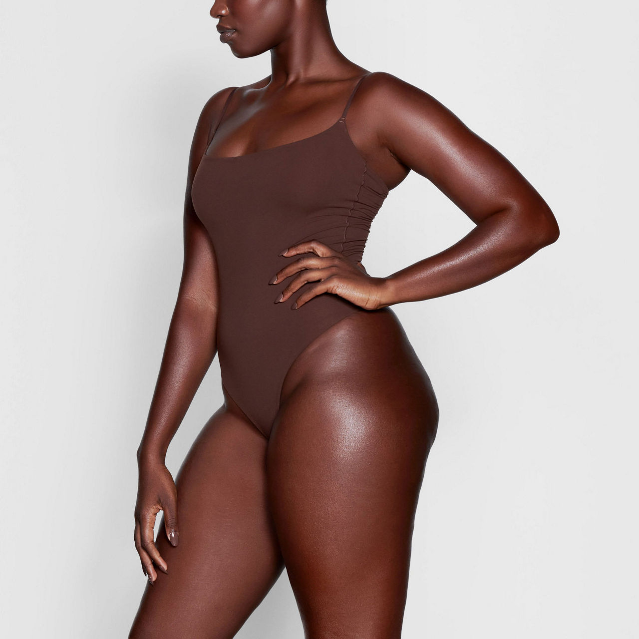 SKIMS Mid Thigh Bodysuit Cocoa