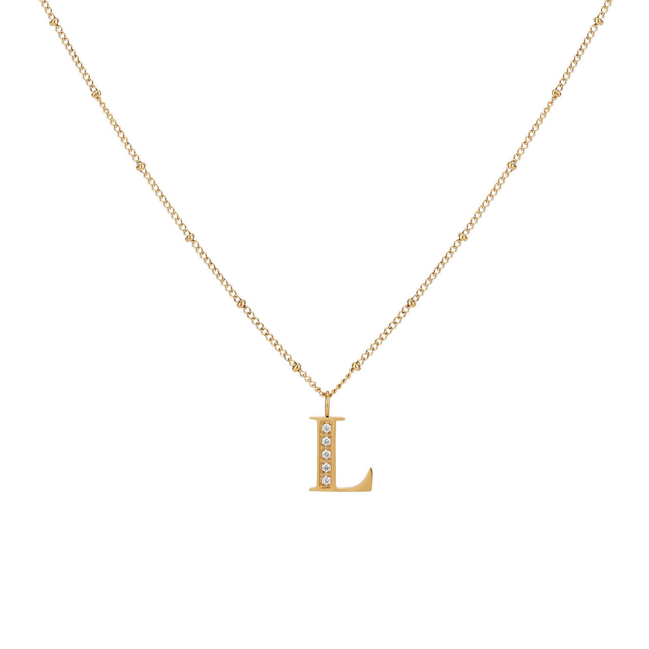 Summer Initial Charm Necklace