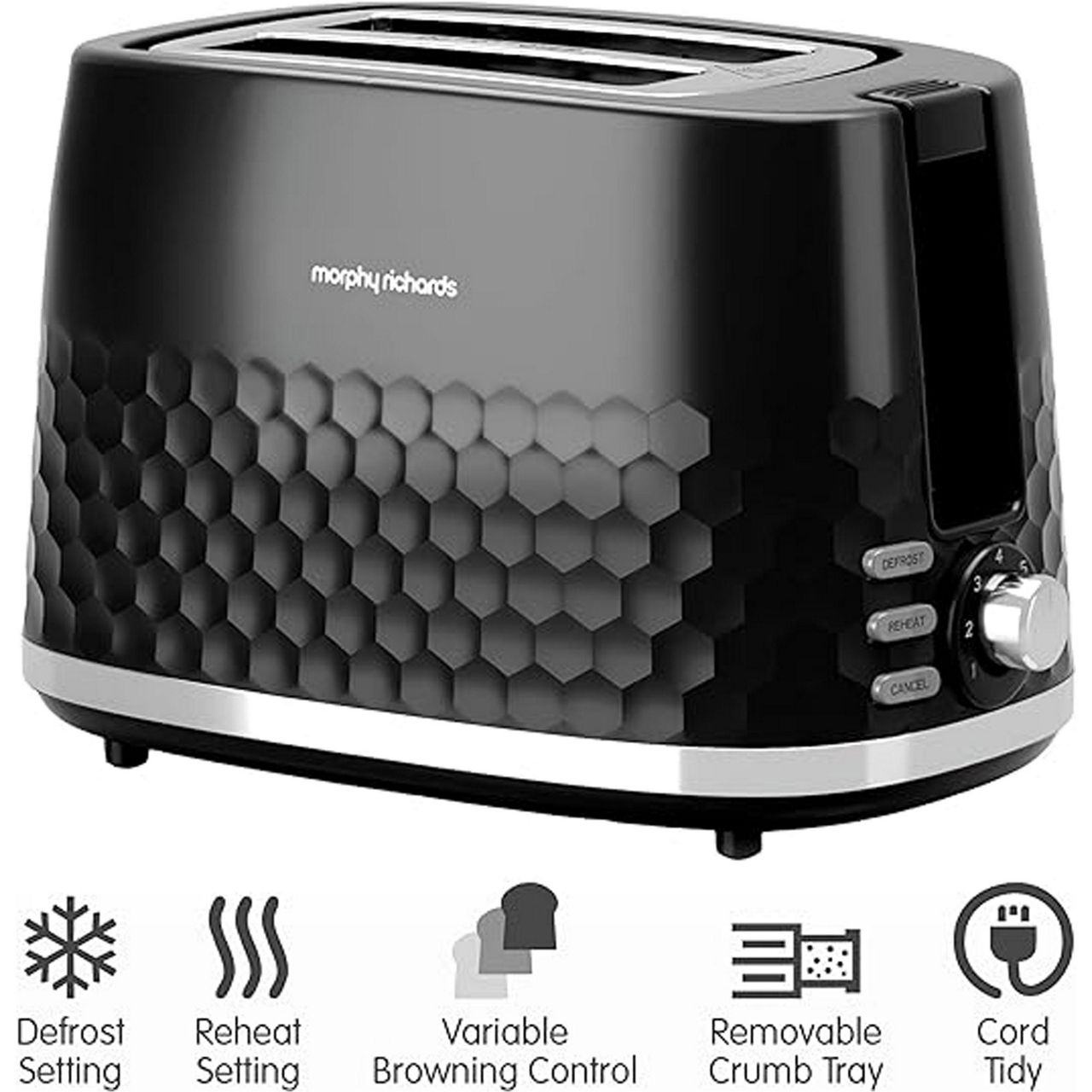 Morphy Richards Hive 2 Slice Toaster Black