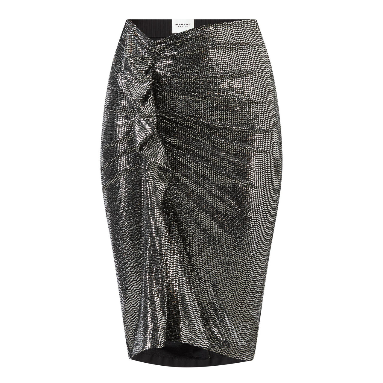 Metallic ruffle outlet skirt