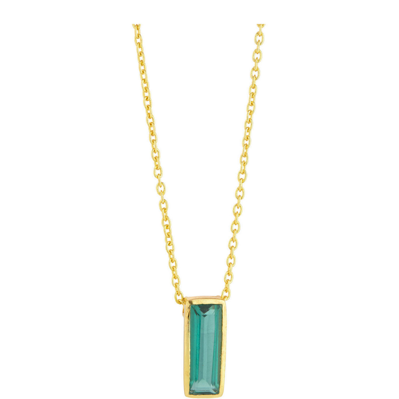 GREEN AND GOLD FOUR LEAF CLOVER NECKLACE - Lynott Jewellery