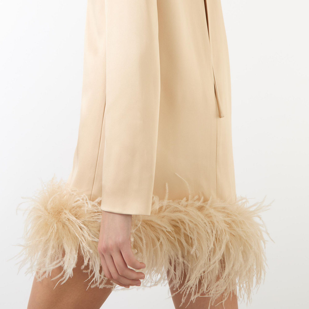 Miu miu feather outlet dress