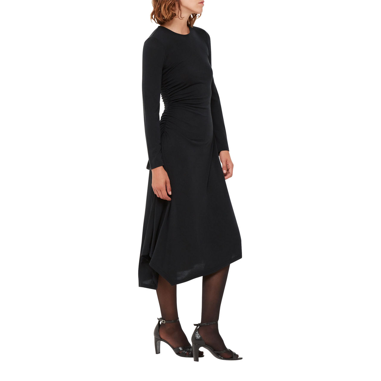 Asymmetric Long-Sleeved Dress