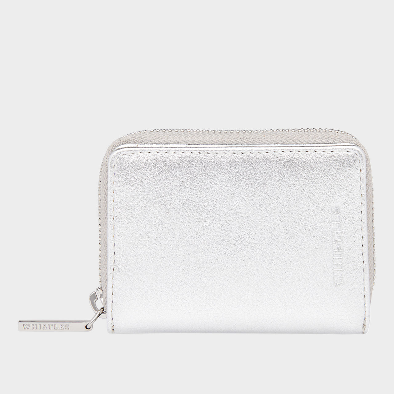 WHISTLES Koa Compact Purse GREY