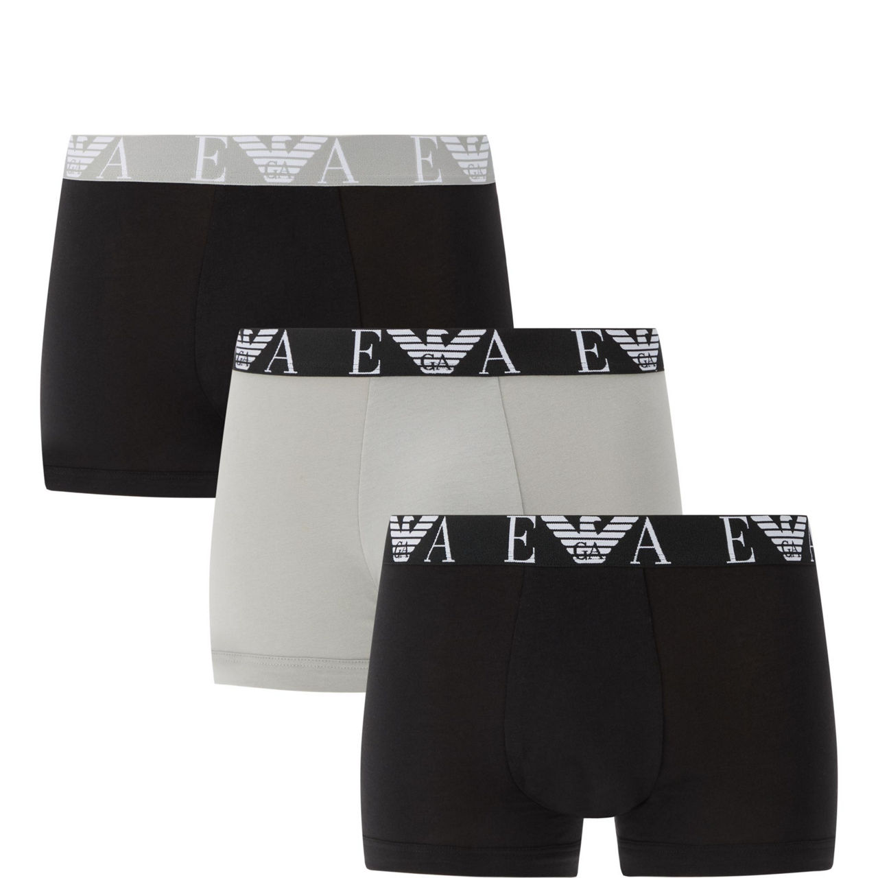 Three-pack of boxer briefs with essential monogram logo | EMPORIO ARMANI Man