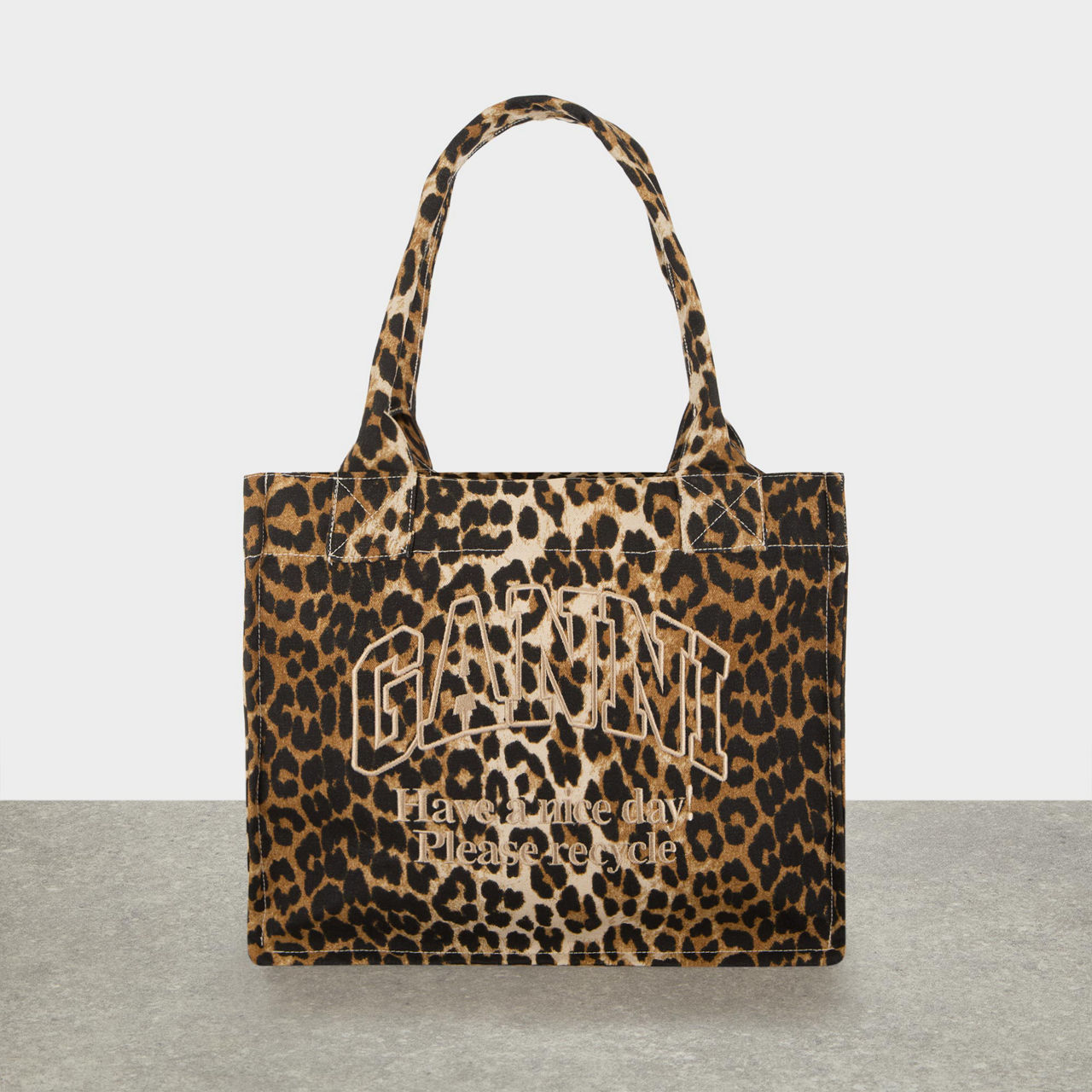 Ganni leopard bag online