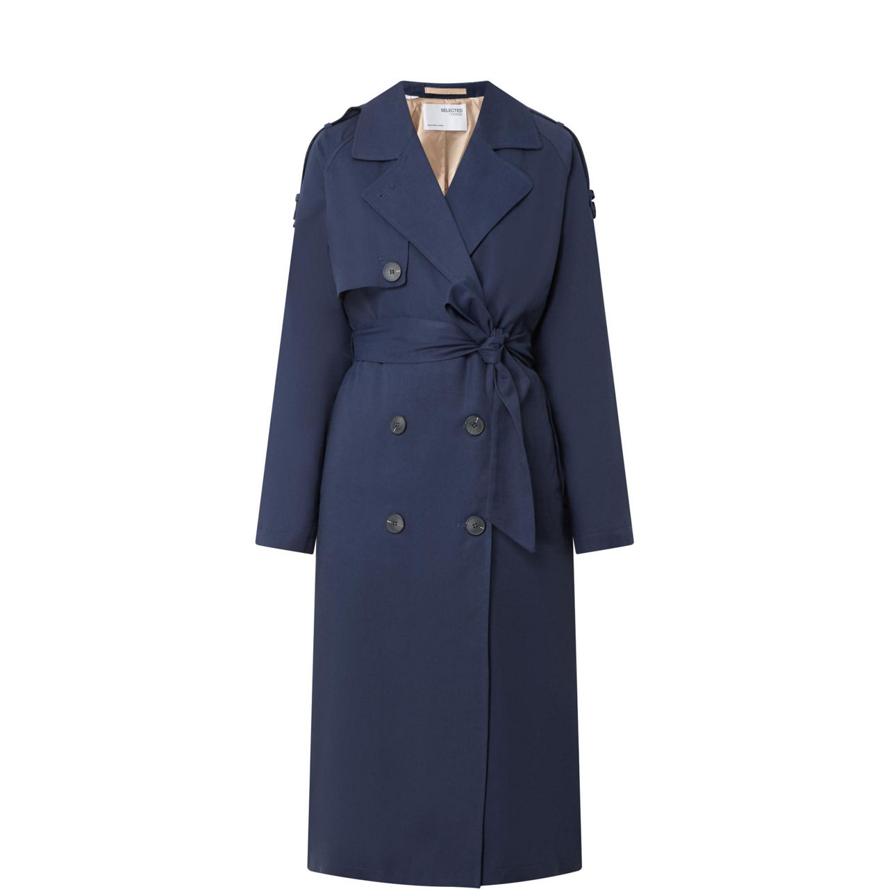 Saimwear Long Fleece Trench Coat For Women's LY 0023