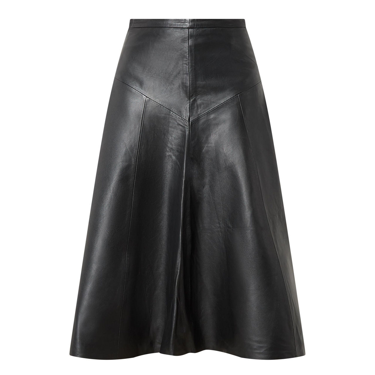 Leather skirt brown outlet thomas