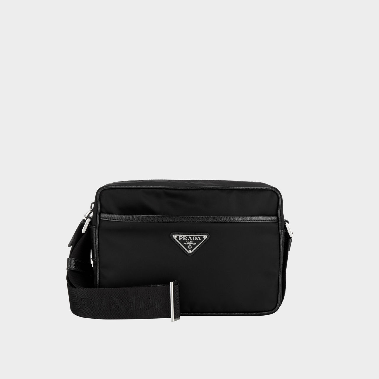 PRADA Re Nylon Crossbody Messenger Bag Black