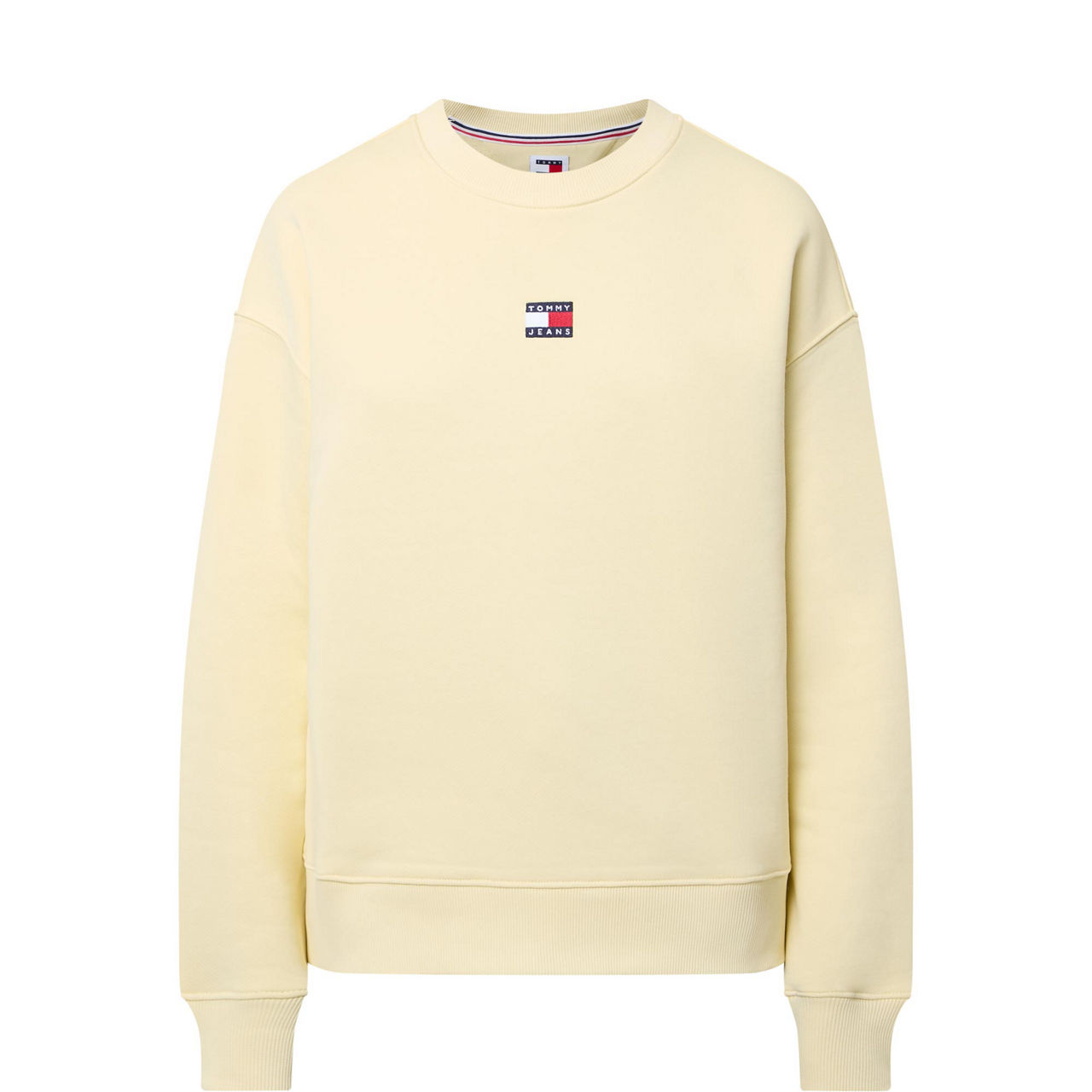Tommy Jeans center flag sweater in pink