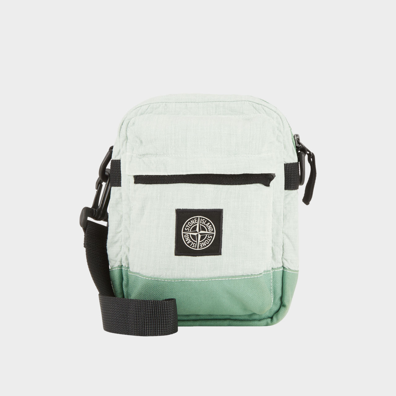 STONE ISLAND Logo Crossbody Bag Light Green