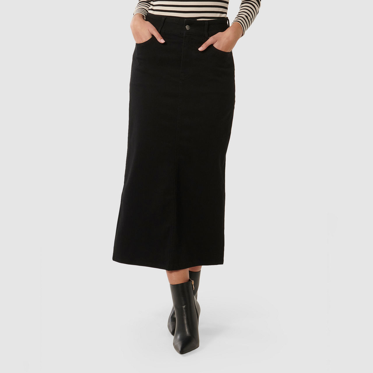 High Rise Denim Skirt