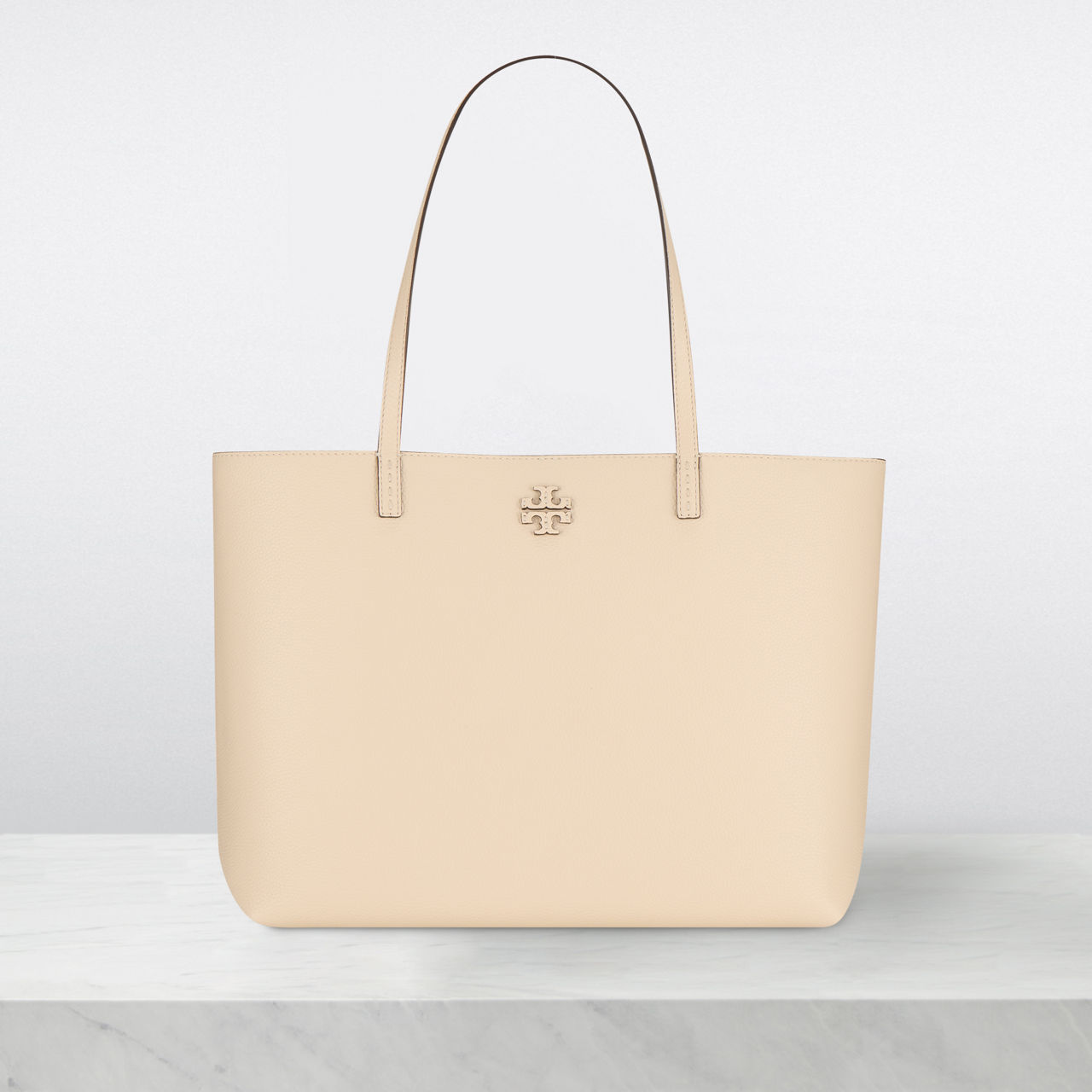 TORY BURCH McGraw Leather Tote Bag Brie