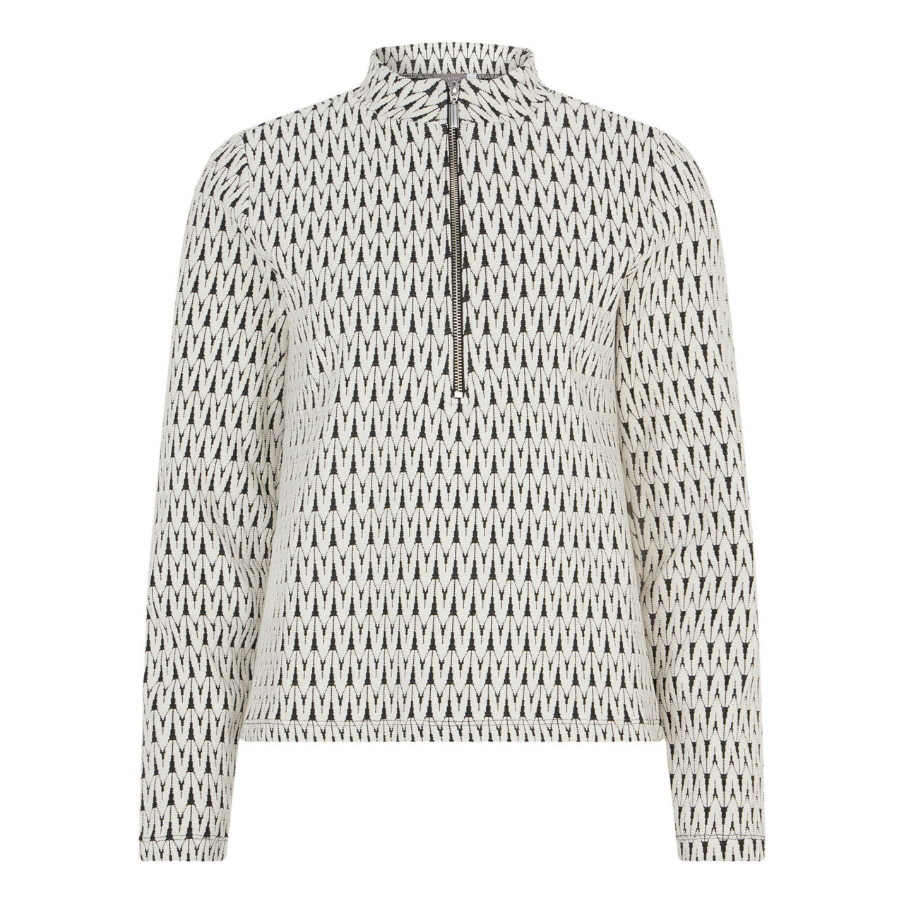 MINT VELVET Jacquard Half-Zip Sweater