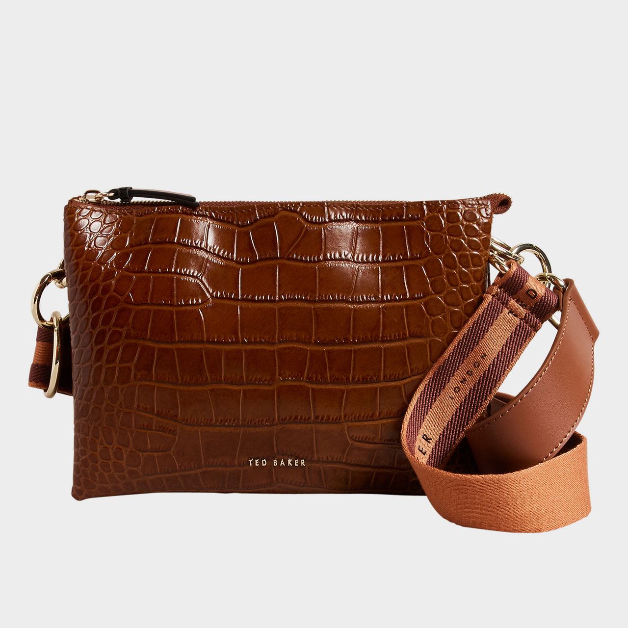 Mock croc crossbody discount bag